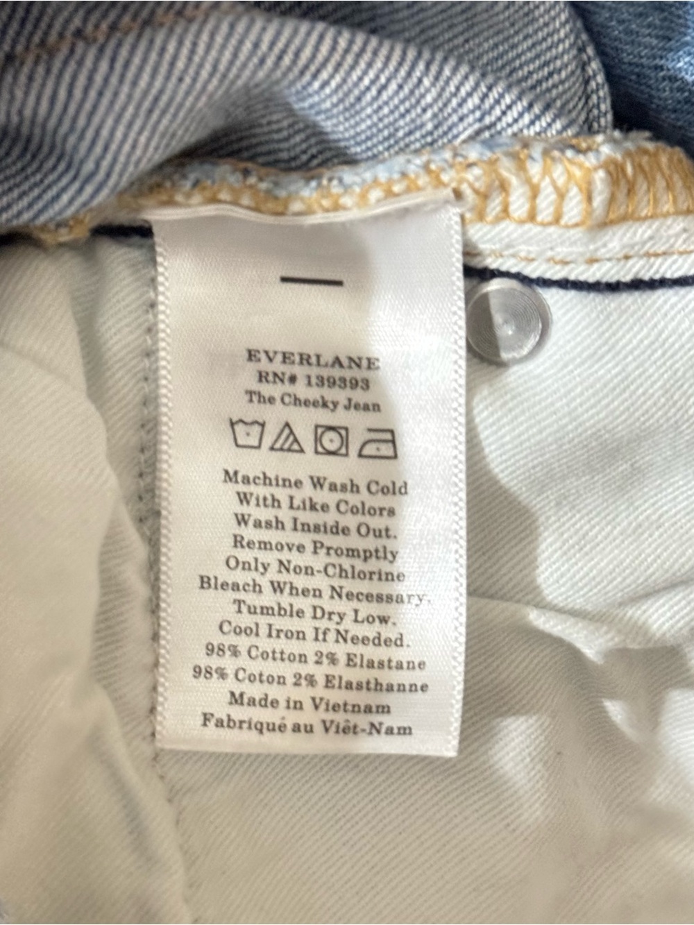 Everlane The Cheeky Jean Womens 27 Ankle Straight High Rise Light Wash Denim - Picture 7 of 7